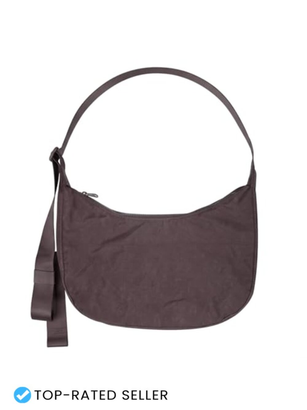 Medium Nylon Crescent Crossbody Bag Slouchy Shoulder Purse Adjustable Strap